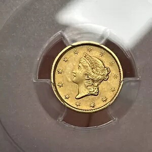 1852-P タイプ 1 リバティ ゴールド $1 PCGS AU53 ナイス アイ アピール ストロング ストライク BRS｜WORLD RESOURCE【KING店】