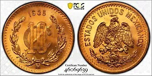 メキシコ エスタドス ウニドス 1935 10 センタボス コイン PCGS 認定 未流通 MS66-RED｜WORLD RESOURCE【KING店】