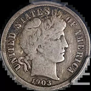 1903-S バーバー ダイム PCGS F12 キー デイト ナイス アイ アピール ナイス ストライク｜WORLD RESOURCE【KING店】