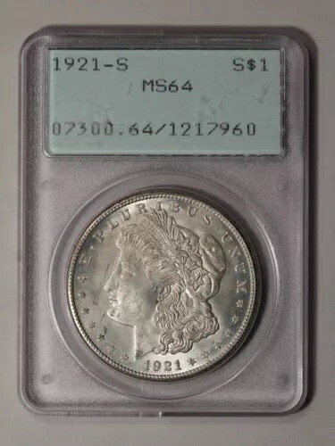 1921-S $1 モルガン ドル PCGS｜WORLD RESOURCE【KING店】 179,300円