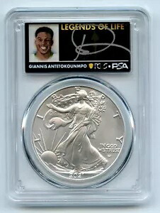 2021 $1 シルバー イーグル T2 ファースト プロッド PCGS MS70 レジェンド ライフ ヤニス アデトクンボ｜WORLD RESOURCE【KING店】