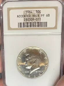 1964 ケネディ ハーフダラー アクセント ヘア PRF68 NGC *トップ 100* モダン レアリティ コイン｜WORLD RESOURCE【KING店】