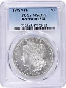1878 7TF モルガン シルバー ダラー 1878 MS63PL PCGS のリバース|WORLD RESOURCE【KING店】
