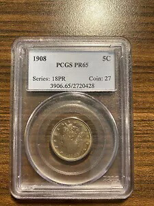 1908-P リバティ ニッケル V ニッケル 5C PCGS プルーフ PR 65 タイプ 2、「CENTS」付き レア｜WORLD RESOURCE【KING店】