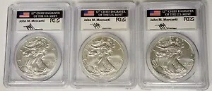 (3) 2015-W バーニッシュ シルバー イーグル セット、ワシントン、フィラデルフィア、デンバー PCGS 70|WORLD RESOURCE【KING店】