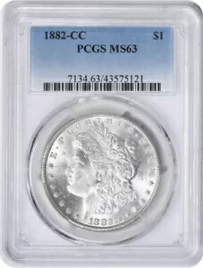 1882-CC モーガン シルバー ダラー MS63 PCGS|WORLD RESOURCE【KING店】