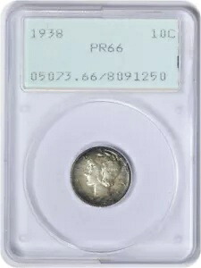 1938 マーキュリー シルバー ダイム PR66 PCGS|WORLD RESOURCE【KING店】