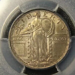 1917 スタンディング リバティ クォーター、PCGS MS-63、タイプ 1