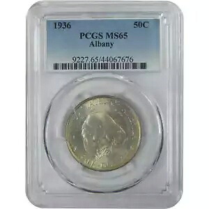 アルバニー ニューヨーク記念ハーフダラー 1936 MS 65 PCGS シルバー 195,800円