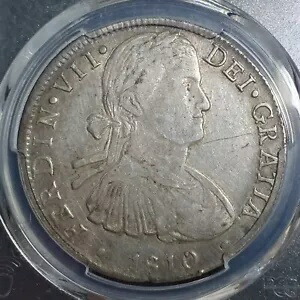 レア アッセイヤー メキシコ コロニアル 8 レアレス フェルディナンド 7 世 1810 Mo TH PCGS XF 詳細
