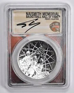 PR70 2020-P シャック・オニール サイン入り バスケットボール HOF 記念ドル PCGS