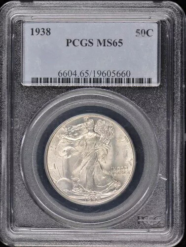 1938 50C ウォーキング リバティ ハーフダラー PCGS MS65|WORLD RESOURCE【KING店】