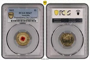 オーストラリア 2012 $2 (通常ストライク) レッド ポピー PCGS MS67 #0256｜WORLD RESOURCE【KING店】 243,045円