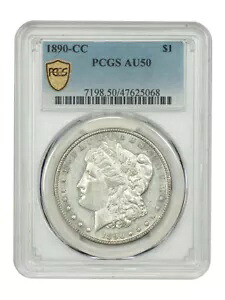 1890-CC $1 PCGS AU50 - モーガン ドル - 人気、希少品 カーソンシティ モーガン|WORLD RESOURCE【KING店】