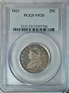 1821 キャップド バスト クォーター、PCGS VF20..........タイプ コイン カンパニー|WORLD RESOURCE【KING店】