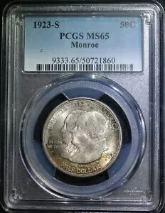 1923 S 50C モンロー ドクトリン シルバー 記念ハーフダラー PCGS MS65 ジェム BU