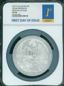 2017-P オザーク リバーウェイズ NP ATB 5 オンスシルバー NGC SP70 発行初日 希少!!|WORLD RESOURCE【KING店】
