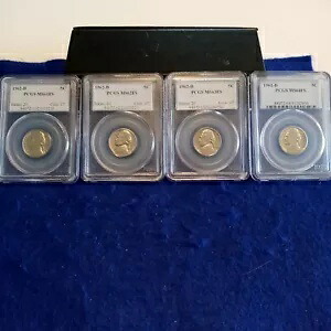 1962-D PCGS フルステップ ジェファーソン ニッケル 4 個セット|WORLD RESOURCE【KING店】
