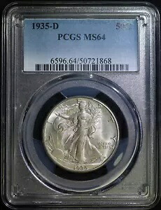 1935-D ウォーキング リバティ ハーフ PCGS MS64 ウェル ストラク ベター デイト コイン｜WORLD RESOURCE【KING店】