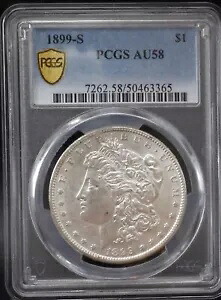1899-S モーガン シルバー ダラー PCGS 等級 AU 58｜WORLD RESOURCE【KING店】