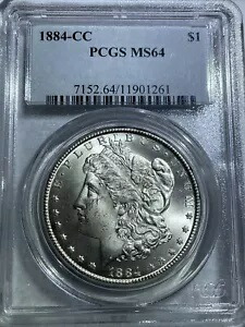 1884-CC $1 モルガン シルバー ダラー MS 64 PCGS #11901261