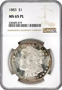 モーガンダラー 1883、NGC MS-65 PL、周辺部の調子が良い！とても魅力的なコインです！｜WORLD RESOURCE【KING店】