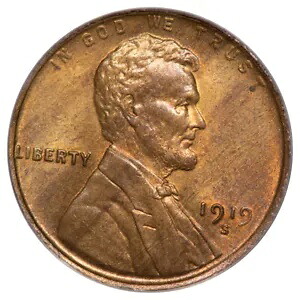 1919-S 1C リンカーン セント - タイプ 1 ウィート リバース PCGS OGH MS64RB｜WORLD RESOURCE【KING店】