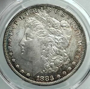 1883 アメリカ合衆国 シルバー モーガン 米ドル コイン EAGLE PCGS MS i78881|WORLD RESOURCE【KING店】