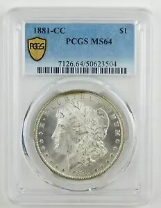 1881-CC $1 モルガン シルバー ダラー PCGS MS64 選択 BU+ コイン C1443｜WORLD RESOURCE【KING店】 243,045円