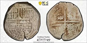 オールドシップレックトレジャー銀貨 1598-1652 P ボリビア 8 リアル コブ PCGS VF 詳細｜WORLD RESOURCE【KING店】