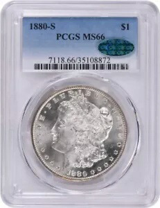 1880-S モーガン シルバー ダラー MS66 PCGS (CAC)
