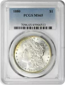 1880 モーガン シルバー ダラー MS65 PCGS