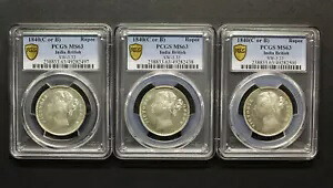 1840 C or B EAST INDIA COMPANY ルピー コイン PCGS MS63 X 3