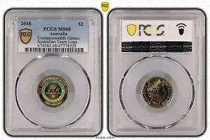 2018 オーストラリア コモンウェルス ゲーム チーム ロゴ $2 PCGS MS68 トップ ポップ 5/0 #8528｜WORLD RESOURCE【KING店】