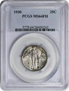 1930 スタンディング リバティ シルバー クォーター MS64FH PCGS