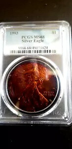 1993 シルバー イーグル モンスター トーン PCGS MS68|WORLD RESOURCE【KING店】