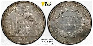 F034 フレンチ コロニー ピアストル 1910-A PCGS XF 詳細 - クリーニング済み。
