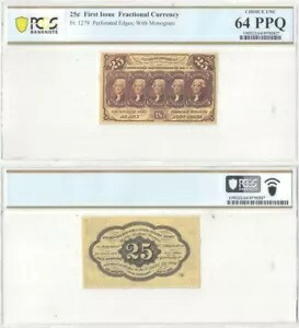 第 1 回発行 25 セント端数通貨 PCGS Very Ch-64 PPQ F-1279｜WORLD RESOURCE【KING店】