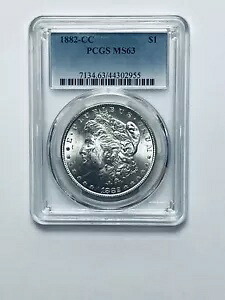 1882-CC モーガン シルバー ダラー PCGS MS63