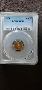 1874年 インディアン プリンセス ヘッド 1ドル金貨 タイプ3 AU55｜WORLD RESOURCE【KING店】