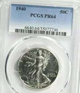 1940 米国造幣局 ウォーキング リバティ ハーフダラー 50? PCGS PR64 スタニング プルーフ - PF