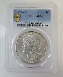 PCGS AU58 1878-CC カーソンシティ $1 モーガン シルバー ダラー