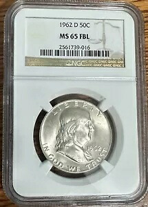 1962 D MS65 FBL フランクリン ハーフダラー NGC｜WORLD RESOURCE【KING店】