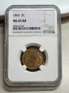 1865 2 セントピース NGC MS65 RB ジェム未流通キータイプコイン|WORLD RESOURCE【KING店】