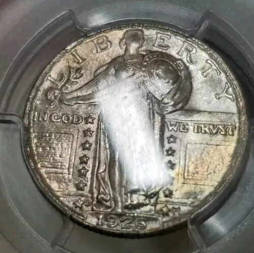 *見事なトーン* 1926 D スタンディング リバティ クォーター PCGS MS64 CAC E364|WORLD RESOURCE【KING店】