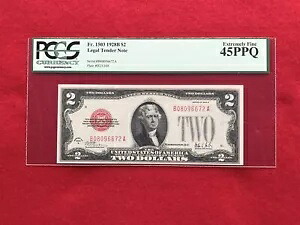 FR-1503 "KEY" 1928 B シリーズ $2 レッドシール 米国法定通貨 *PCGS 45 PPQ 極細 *｜WORLD RESOURCE【KING店】