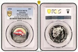 2016 ホールデン ヘリテージ VC コモドール 50c PCGS MS70 Eq トップ ポップ 5/0 #0978|WORLD RESOURCE【KING店】