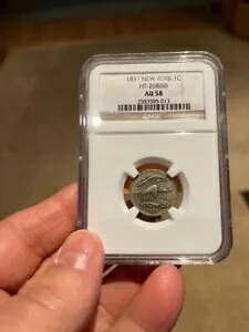 1837 1c ニューヨーク フォイヒトヴァンガーの作曲セント トークン PCGS AU58 ! 214,500円