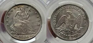 1855 O シーテッド リバティ ハーフダラー 50c PCGS AU ディテール 厳しくクリーニング済み|WORLD RESOURCE【KING店】