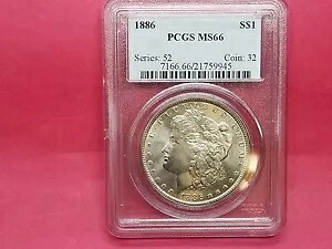 1886 1886P モーガン シルバー ドル PCGS MS66 ブリリアント トーン フィールド #9945-244H｜WORLD RESOURCE【KING店】